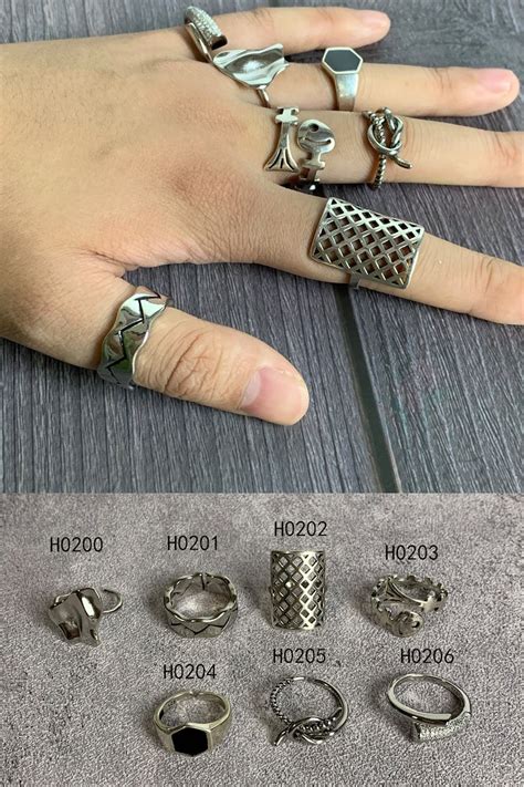 Vintage Chunky Ring Adjustable Punk Ring Gothic Rings Boho Etsy Uk