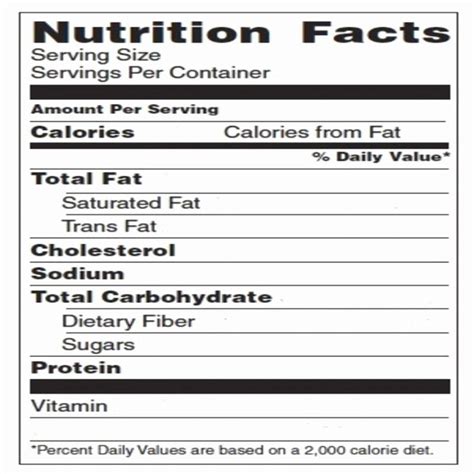 Blank food label template : Vitamin Water Label Template Best Of Nutrition Labels ...