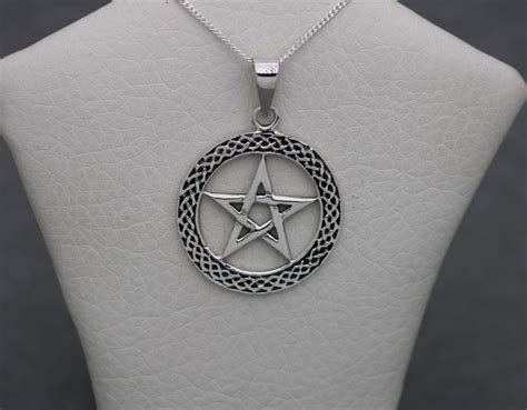 Sterling Silver Pentagram Star Necklace