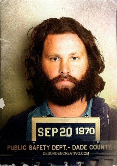 Jim Morrison Mugshot In Color Hd Mug Shots Jim Morrison Celebrity