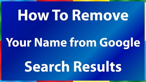 Invoke the right to be forgotten ruling that lets you delete undesirable links from the google index (european union) or. How to Remove Your Name from Google Search Results - YouTube