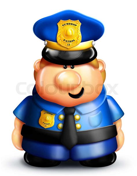 Cartoon Police Officer Stock Image Colourbox