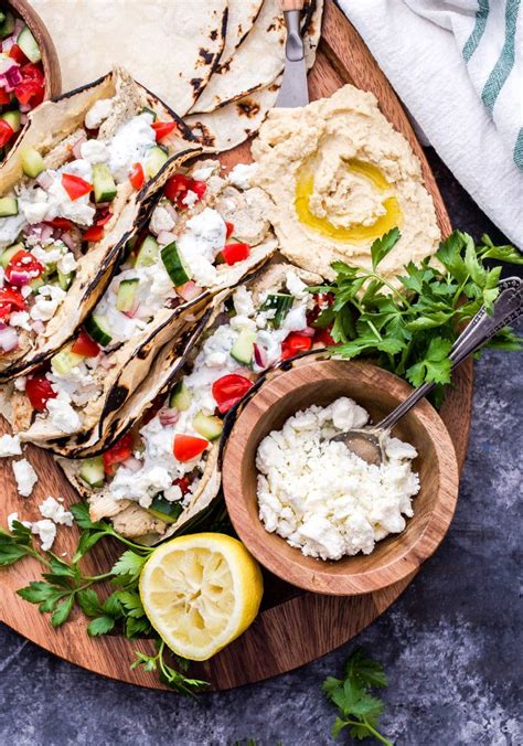 Greek Chicken Tacos With Tzatziki And Hummus Recipe Runner Greek