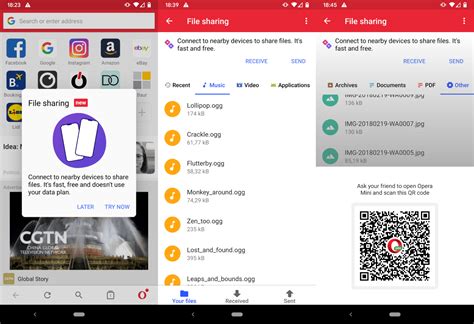 That means no one can hack or steal your digital information in middle. Opera Mini update introduces offline file sharing support ...