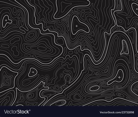 Terrain Map Topographic Contouring Line Royalty Free Vector