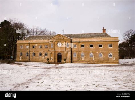 Wollaton Hall The Georgian Stable Block After The Snow Stock Photo Alamy