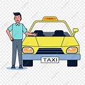 Taxista Joven Sonriente Cerca De Su Coche PNG ,dibujos Taxi, Conductor ...