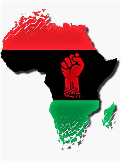 Raised Fist Africa Pride Flag Shattered Pan African Power