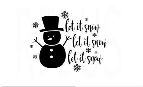 Let It Snow Svg Snowman Svg Snowflakes Svg Santa Svg Etsy
