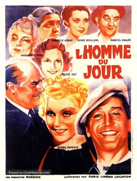 Lhomme Du Jour 1937 French Movie Poster
