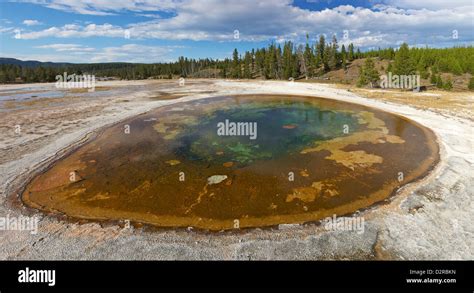 Panoramic Photo Of Beauty Pool Upper Geyser Basin Yellowstone