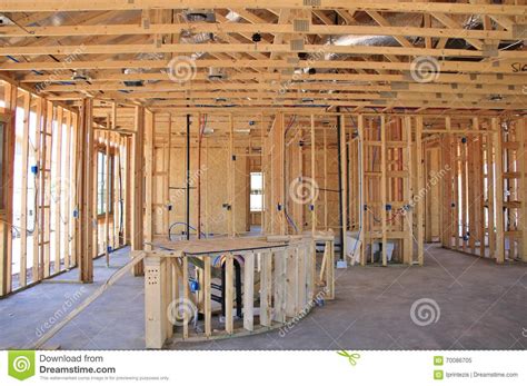 Interior Of New Home Construction Stock Image Image Of