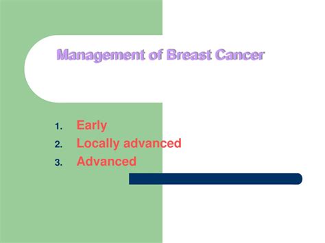 Ppt Management Of Breast Cancer Powerpoint Presentation Free