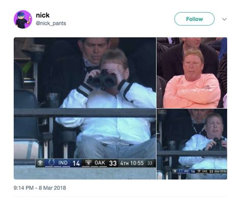Twitter Shows Mark Davis Jon Gruden No Mercy After Courtside Appearance At Warriors Game