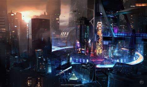 Cyber Cyberpunk Science Fiction Fantasy Art Digital Art Wallpapers