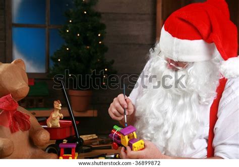 Santa His Workshop Making New Toys Stock Photo Edit Now 36899872