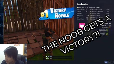 The Noob Gets A Victory Noob Adventures Fortnite Episode 5 Youtube
