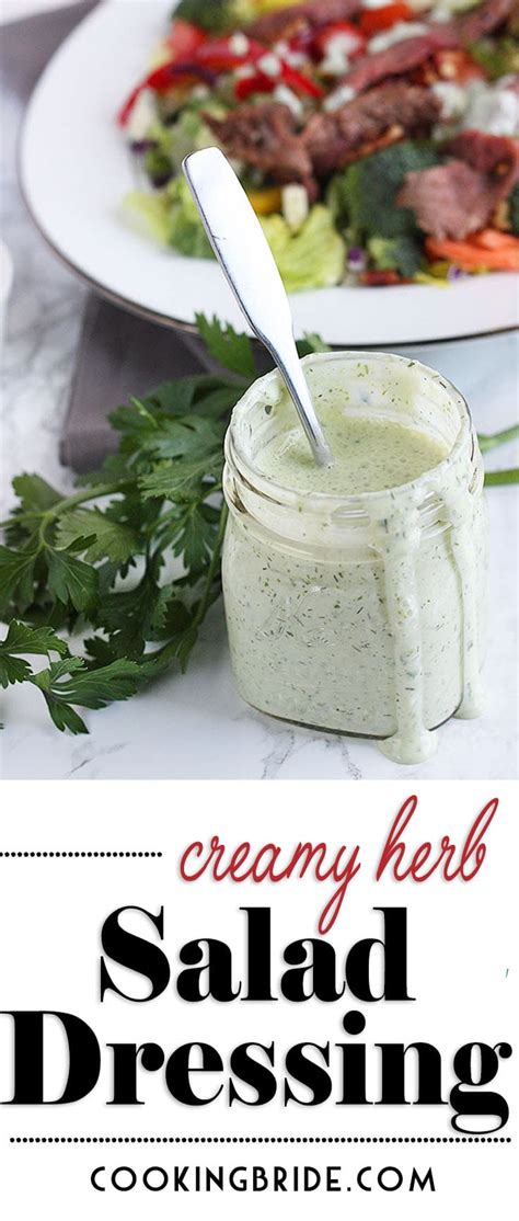 Creamy Herb Salad Dressing The Cooking Bride