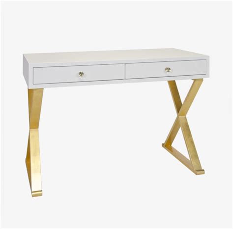 Our stylish merchandise combines timeless elegance, competitive pricing and quality craftsmanship. White And Gold Console Table Or Desk - Lacquer White Desk Transparent PNG - 800x800 - Free ...