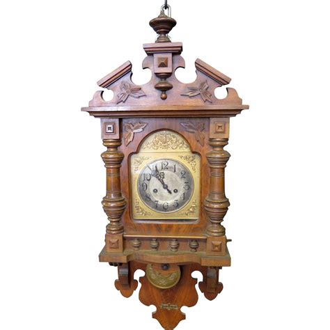 Vintage Continental Austrian Oak Wall Clock from zinziantiques on Ruby Lane