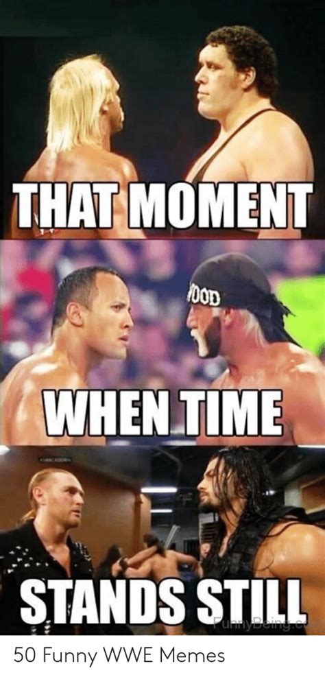 That Moment Dod When Time Stands Still 50 Funny Wwe Memes Funny Meme