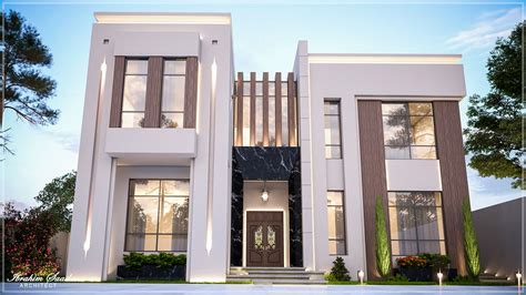 Modern Villa Abu Dhabi On Behance Modern Small House Design Modern