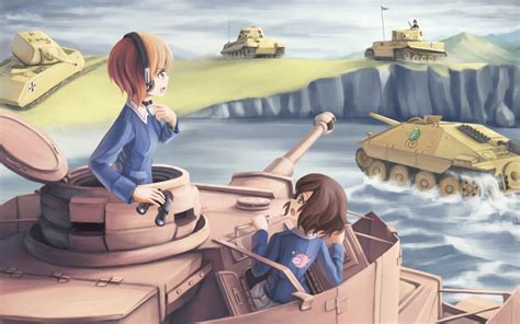 Fond Décran Illustration Anime Filles Anime Véhicule Dessin Animé Girls Und Panzer