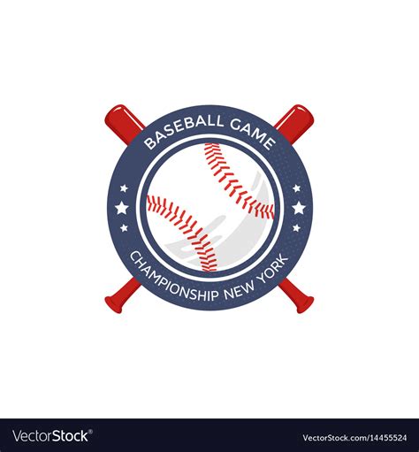 Baseball Logo Emblem Royalty Free Vector Image