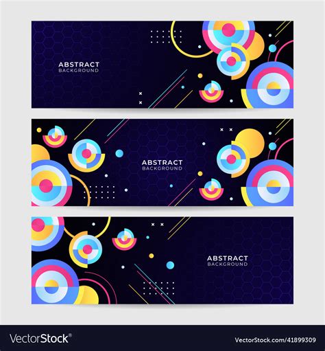 Circle Space Dark Blue Colorful Abstract Design Vector Image