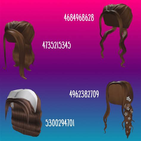 Hair Codes For Roblox