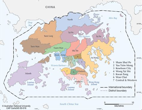 Map Of Hong Kong Neighborhood Surrounding Area And Suburbs Of Hong Kong