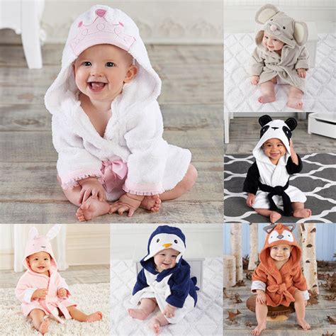 My daughter got a hooded bath towel when she was a babe….and she has worn it to rags. 2017 Boy Girl Animal Cute Baby Bathrobe Baby Hooded Bath ...