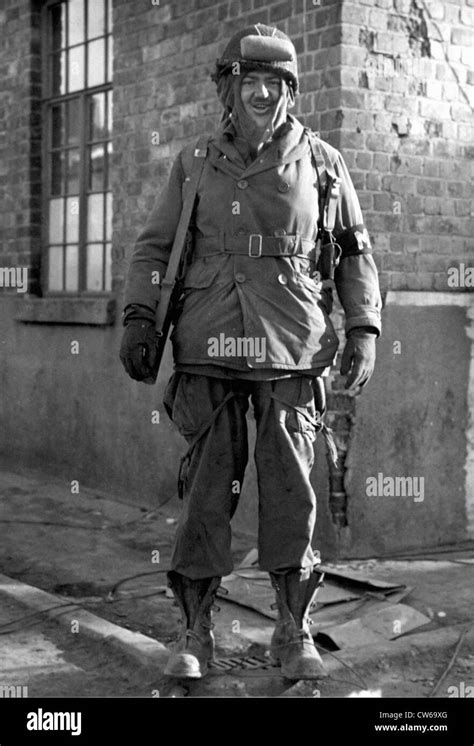 Us Soldier In Bastogne Belgium December 271944 Stock Photo Royalty