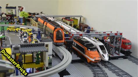 Lego Train Track Layout With 7 Foot Moc Bridge Big Station And Custom