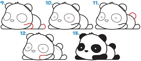 How To Draw A Kawaii Panda Step By Step Panda Panda Bear How To Draw A Panda Bear Cute