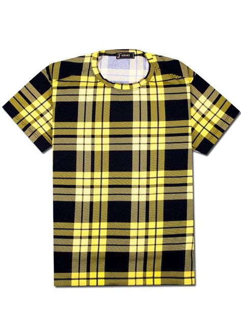 Versace Yellow Squares T Shirt Couture Y Barroco