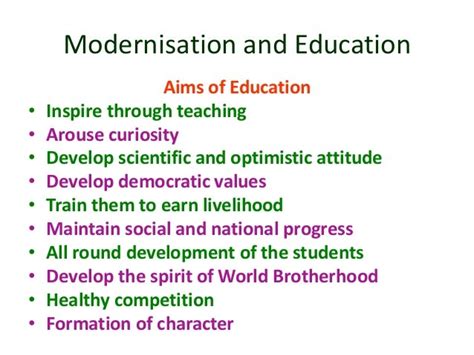 Modernization And Role Of Education In The Process Of Modernization