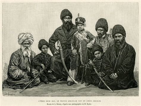 Afghanistan Emir Sher Ali Khan Barakzai Antique Engraving 1884