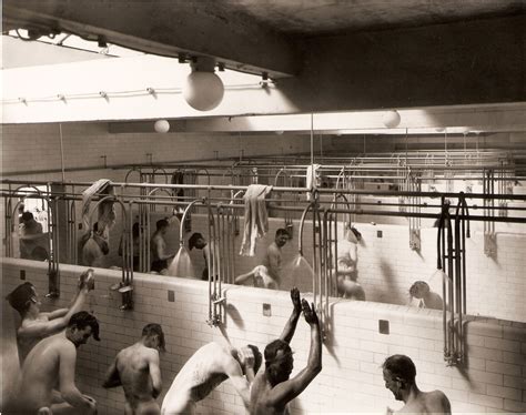 Pithead Baths National Coal Board UK C Men In Shower Vintage Portraits Vintage Bath