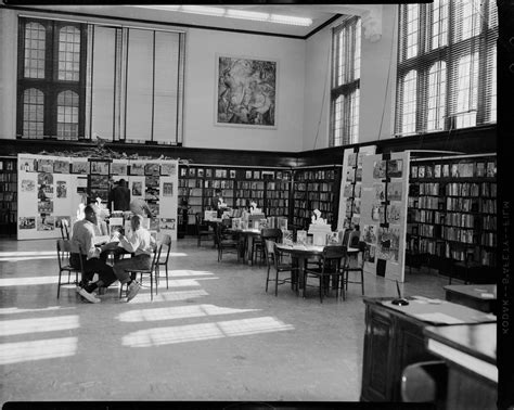 Interior Of Library Possibly Homewood Branch Of Carnegie Library Of