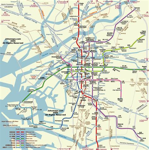 Osaka Subway Map Subway Map Map Osaka