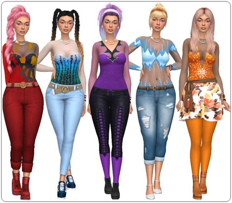 Annetts Sims 4 Welt Accessory Bodysuits Seasons