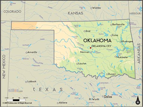 Oklahoma Karte Gold Karte