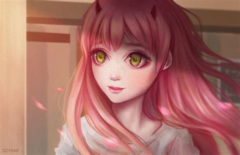 Anime Girl Pink Hair Pink Eyes