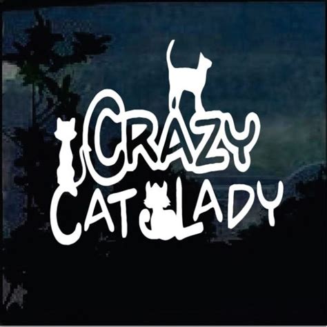 Cat Stickers Crazy Cat Lady Decal Custom Sticker Shop