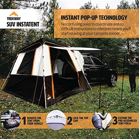 Trekway Waterproof Suv Instant Popup Camping Tent 9 X 9 Sleeps Up