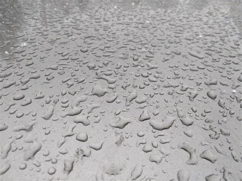 Raindrops on Silver Metal Surface Picture | Free Photograph | Photos ...