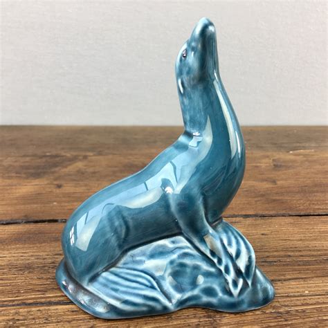 Poole Pottery Blue Dolphin Glaze Seal Blue Base Mrpottery