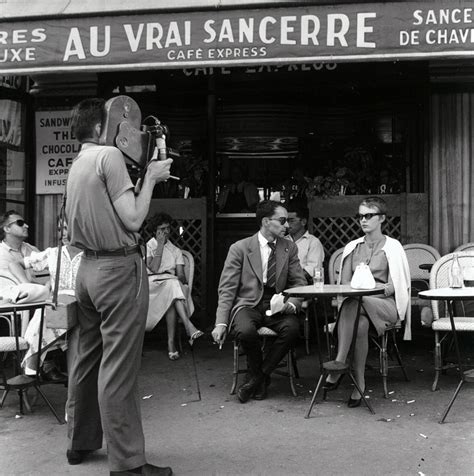 Raoul Coutard Director Jean Luc Godard And Jean Seberg On The Set Of A