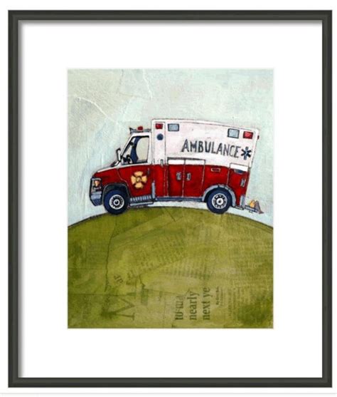 Items Similar To Ambulance Art Print Of Original Painting By Teresa